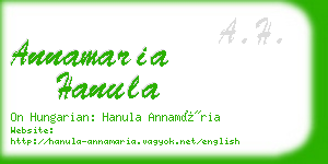 annamaria hanula business card